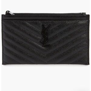 YSL Black Zip Pouch